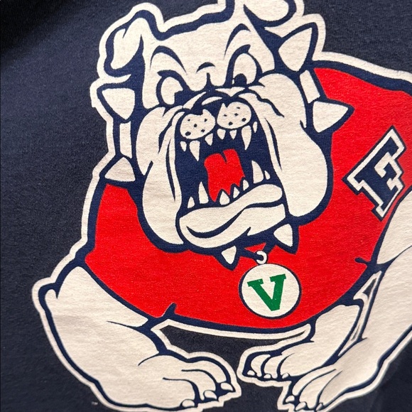 Gildan Ultra Cotton Navy Shirt Fresno State - Picture 4 of 9